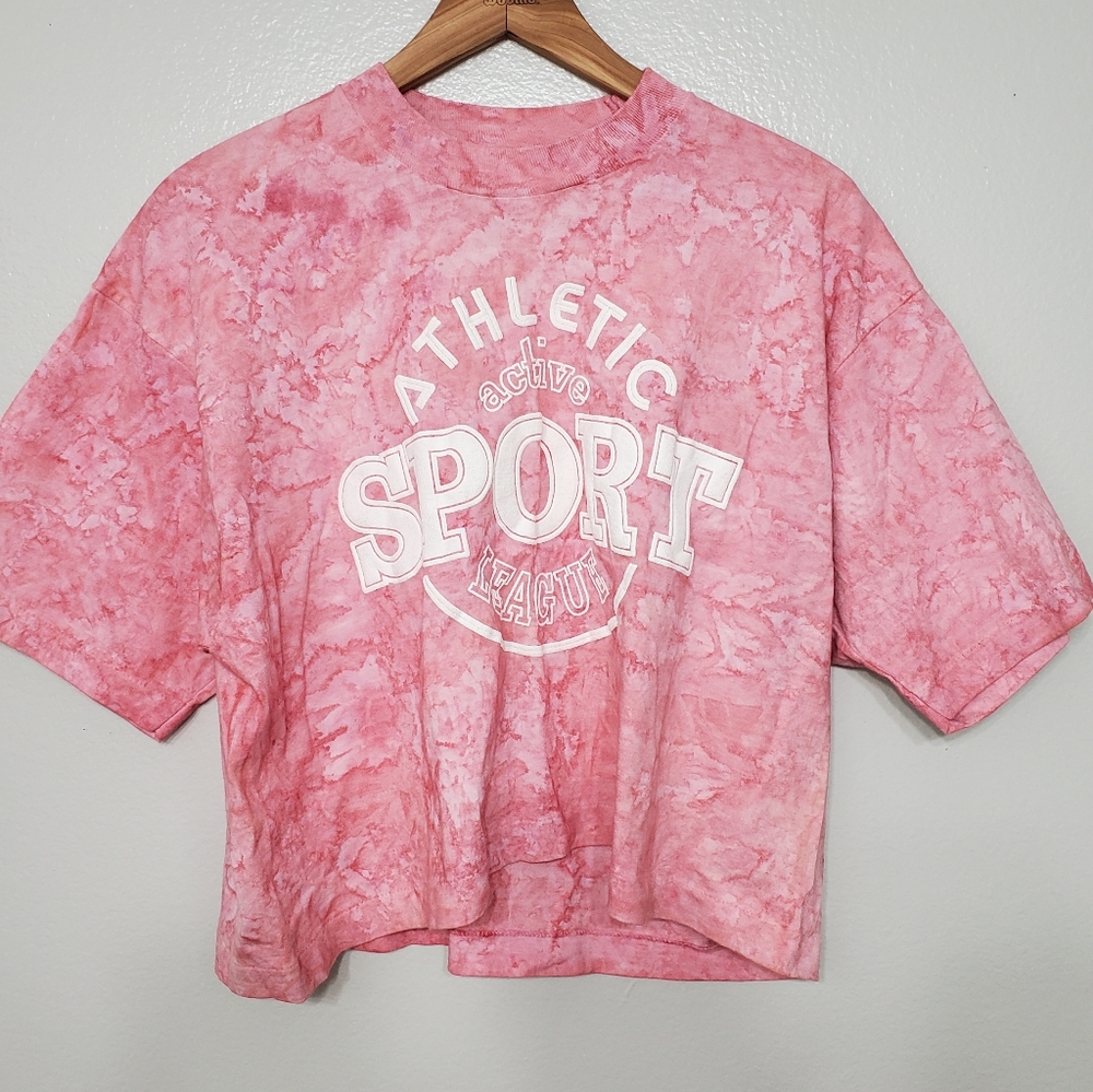 Vintage Tie Dye Single Stitch Crop Top